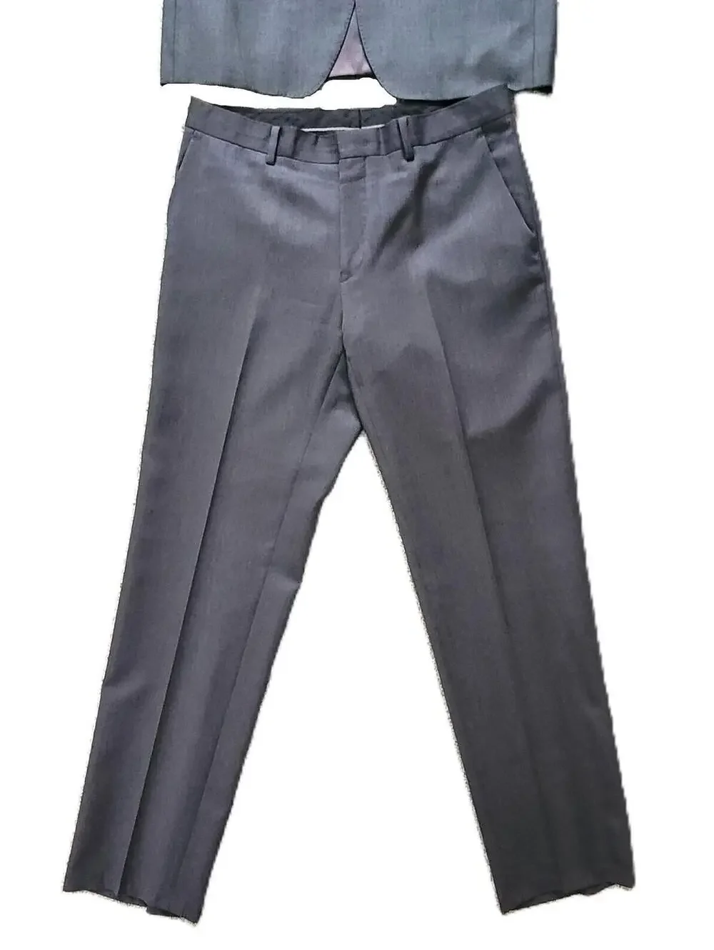 DKNY Men's 2 Piece Suit Gray 40R 32x32 Wool Blend